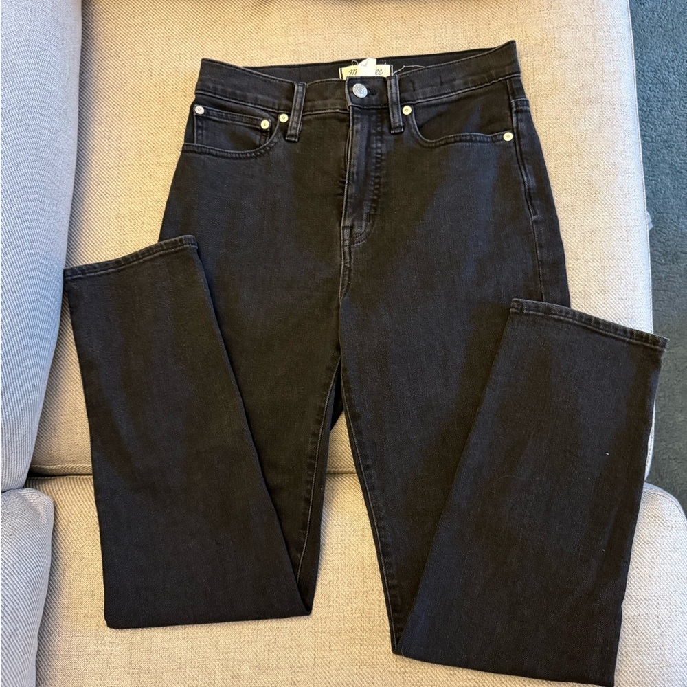 Madewell “Classic Straight” Black Jeans